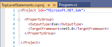 The contents of a csproj file in Visual Studio