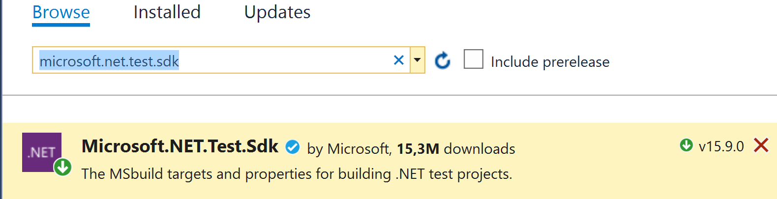 Microsoft test SDK